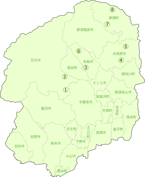 栃木県地図-養豚